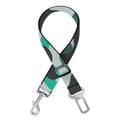 Teal And Black Camouflage Print Dog Seat Belt