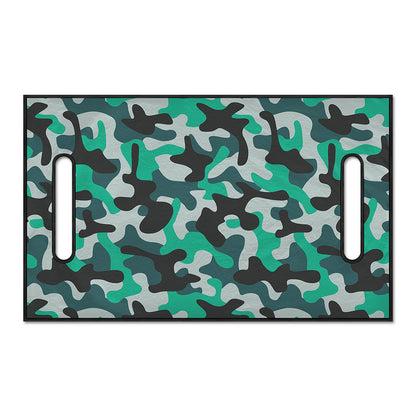 Teal And Black Camouflage Print Golf Cart Seat Cover