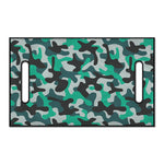 Teal And Black Camouflage Print Golf Cart Seat Cover
