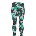 Teal And Black Camouflage Print Men's Leggings