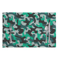 Teal And Black Camouflage Print Placemat