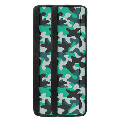 Teal And Black Camouflage Print Refrigerator Handle Covers