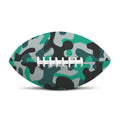 Teal And Black Camouflage Print Rugby Ball