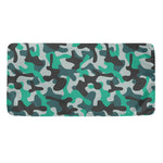 Teal And Black Camouflage Print Towel