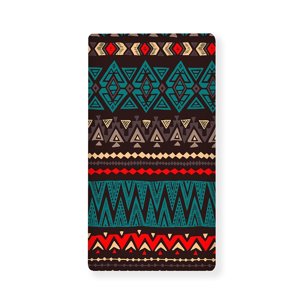 Teal And Brown Aztec Pattern Print Baby Crib Sheet