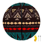 Teal And Brown Aztec Pattern Print Basketball