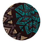 Teal And Brown Aztec Pattern Print Basketball