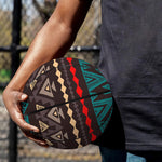 Teal And Brown Aztec Pattern Print Basketball