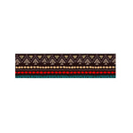 Teal And Brown Aztec Pattern Print Bed Runner