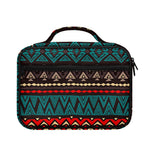Teal And Brown Aztec Pattern Print Briefcase Bible Bag