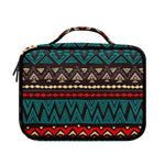 Teal And Brown Aztec Pattern Print Briefcase Bible Bag