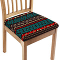 Teal And Brown Aztec Pattern Print Chair Cushion Cover