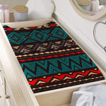 Teal And Brown Aztec Pattern Print Changing Pad Cover