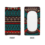Teal And Brown Aztec Pattern Print Changing Pad Cover