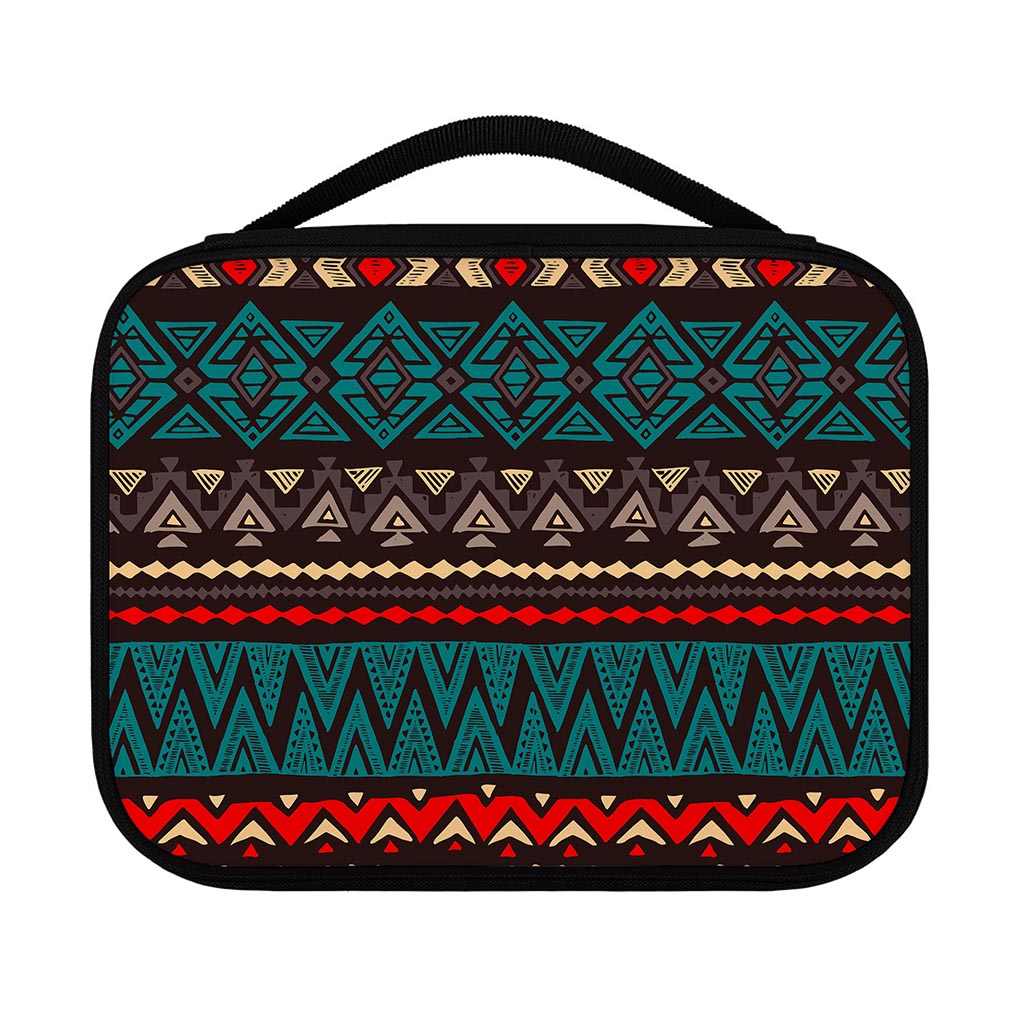 Teal And Brown Aztec Pattern Print Classic Bible Case