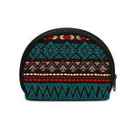 Teal And Brown Aztec Pattern Print Coin Purse