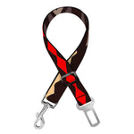 Teal And Brown Aztec Pattern Print Dog Seat Belt