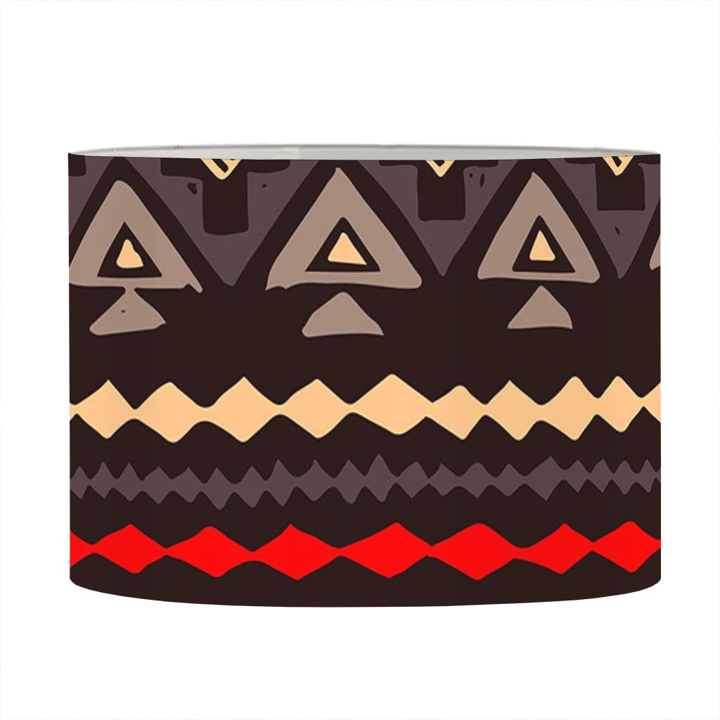 Teal And Brown Aztec Pattern Print Drum Lamp Shade