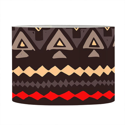 Teal And Brown Aztec Pattern Print Drum Lamp Shade