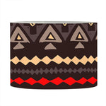 Teal And Brown Aztec Pattern Print Drum Lamp Shade
