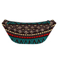 Teal And Brown Aztec Pattern Print Fanny Pack