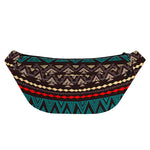 Teal And Brown Aztec Pattern Print Fanny Pack