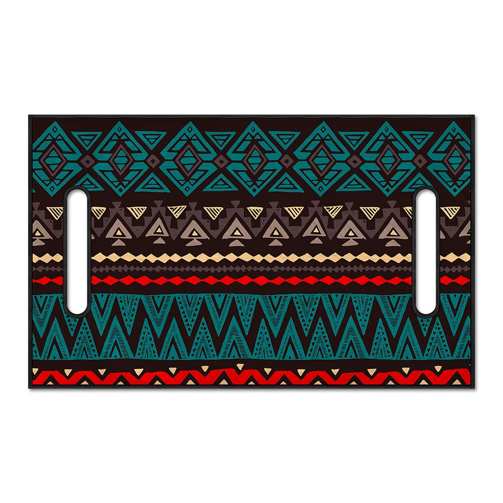Teal And Brown Aztec Pattern Print Golf Cart Seat Cover