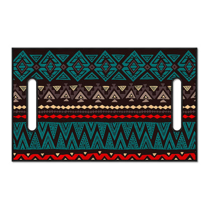 Teal And Brown Aztec Pattern Print Golf Cart Seat Cover
