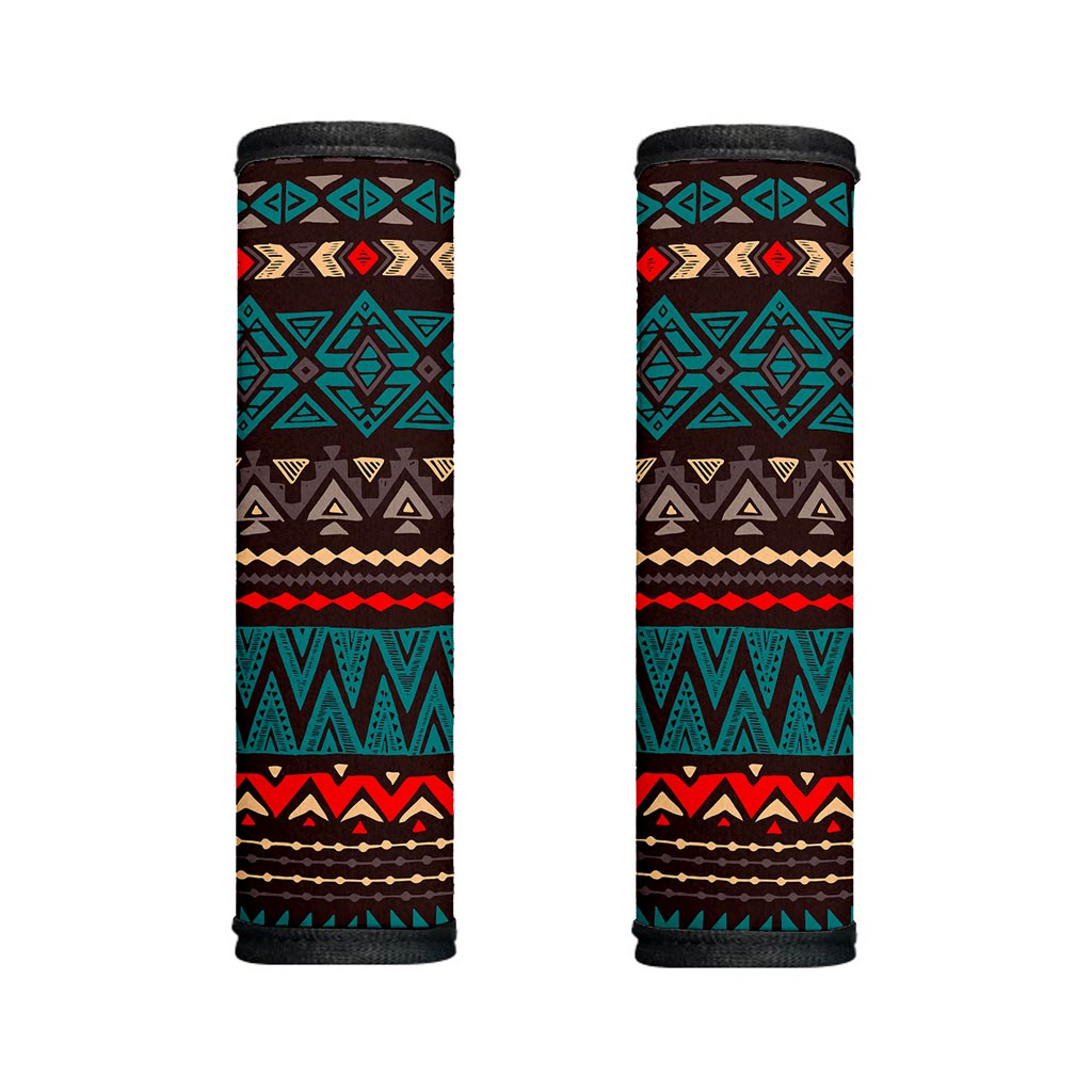 Teal And Brown Aztec Pattern Print Handle Covers