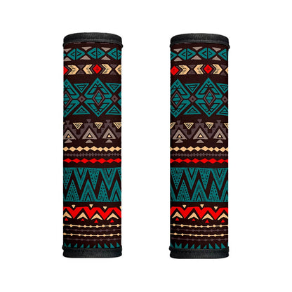 Teal And Brown Aztec Pattern Print Handle Covers