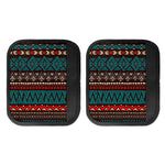 Teal And Brown Aztec Pattern Print Handle Covers