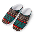 Teal And Brown Aztec Pattern Print Mesh Casual Shoes
