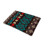 Teal And Brown Aztec Pattern Print Pet Cooling Mat Cover