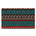 Teal And Brown Aztec Pattern Print Polyester Doormat