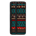 Teal And Brown Aztec Pattern Print Refrigerator Handle Covers