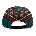 Teal And Brown Aztec Pattern Print Snapback Cap