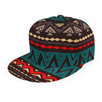 Teal And Brown Aztec Pattern Print Snapback Cap