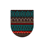 Teal And Brown Aztec Pattern Print Toilet Lid Cover