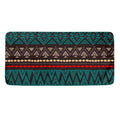 Teal And Brown Aztec Pattern Print Towel