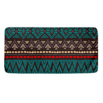Teal And Brown Aztec Pattern Print Towel