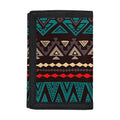Teal And Brown Aztec Pattern Print Trifold Wallet