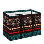 Teal And Brown Aztec Pattern Print Utility Tote Bag