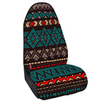 Teal And Brown Aztec Pattern Print Waterproof Car Seat Cover