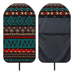 Teal And Brown Aztec Pattern Print Waterproof Car Seat Cover