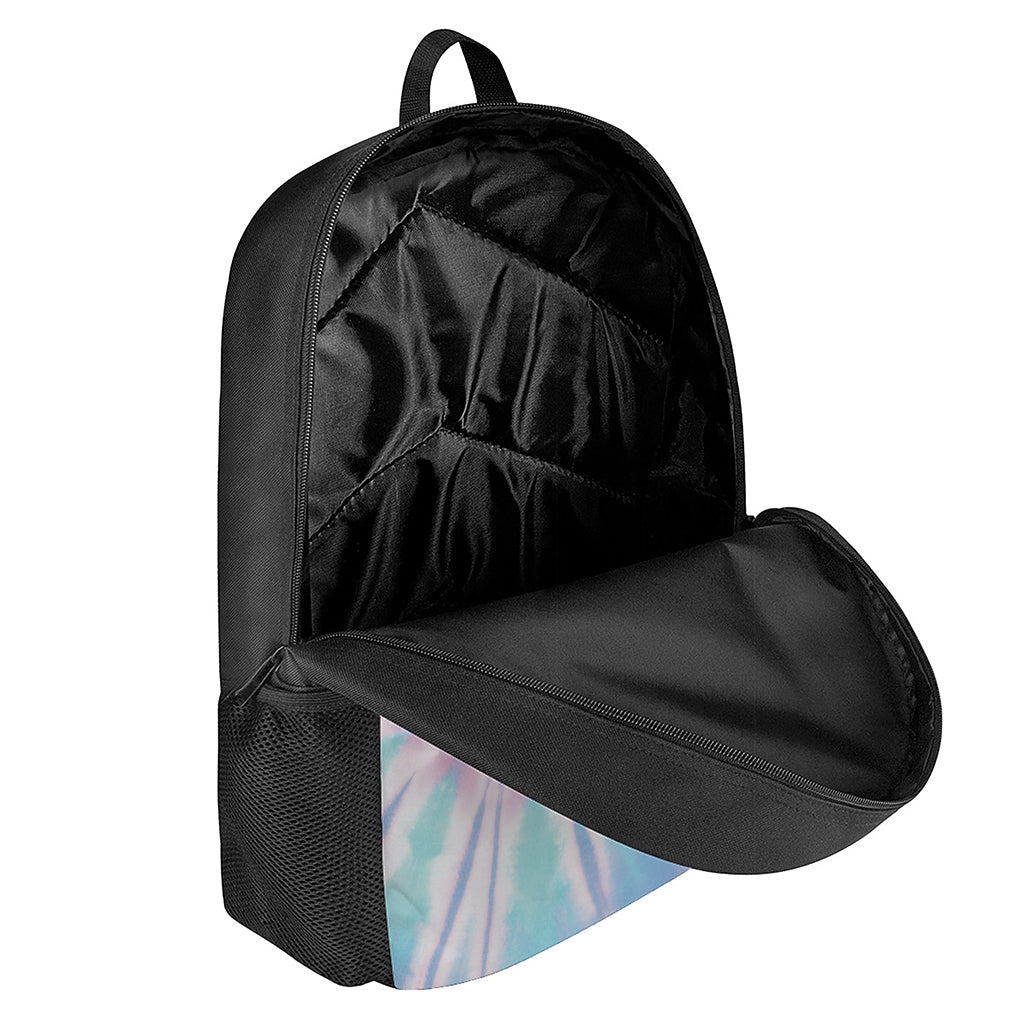 Teal And Pink Tie Dye Print 17 Inch Backpack