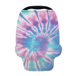 Teal And Pink Tie Dye Print Baby Seat Cover