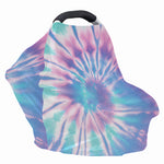 Teal And Pink Tie Dye Print Baby Seat Cover