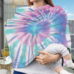 Teal And Pink Tie Dye Print Baby Seat Cover