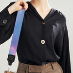 Teal And Pink Tie Dye Print Bag Strap