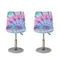 Teal And Pink Tie Dye Print Bar Stool Covers